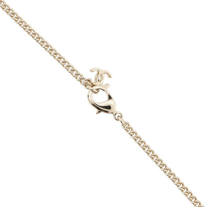 Chanel Necklace CC Logo Line Stone a — view 5