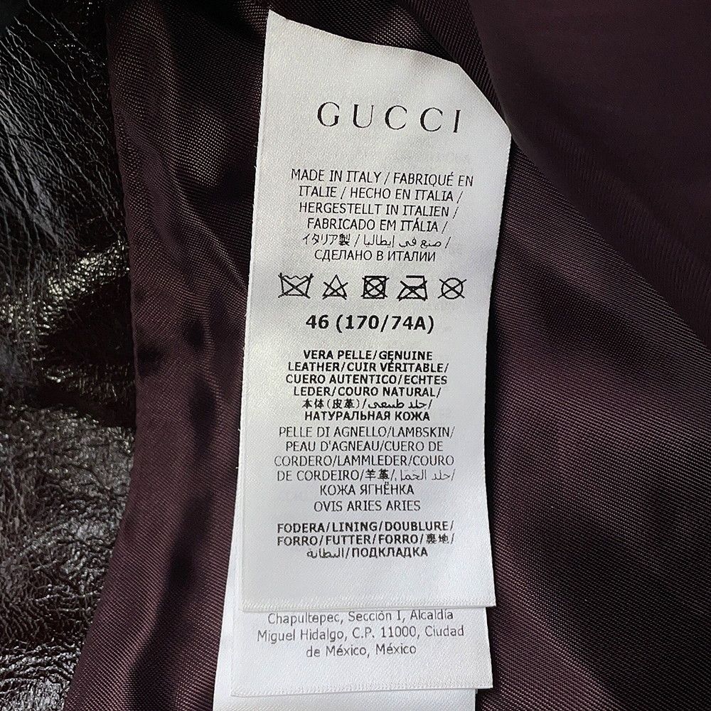 Gucci Pants Straight Leather Lambskin 46 — view 9