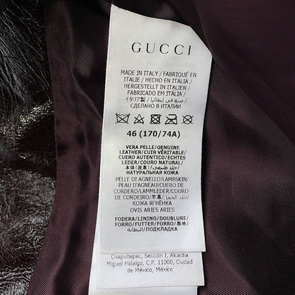Gucci Pants Straight Leather Lambskin 46 — view 9