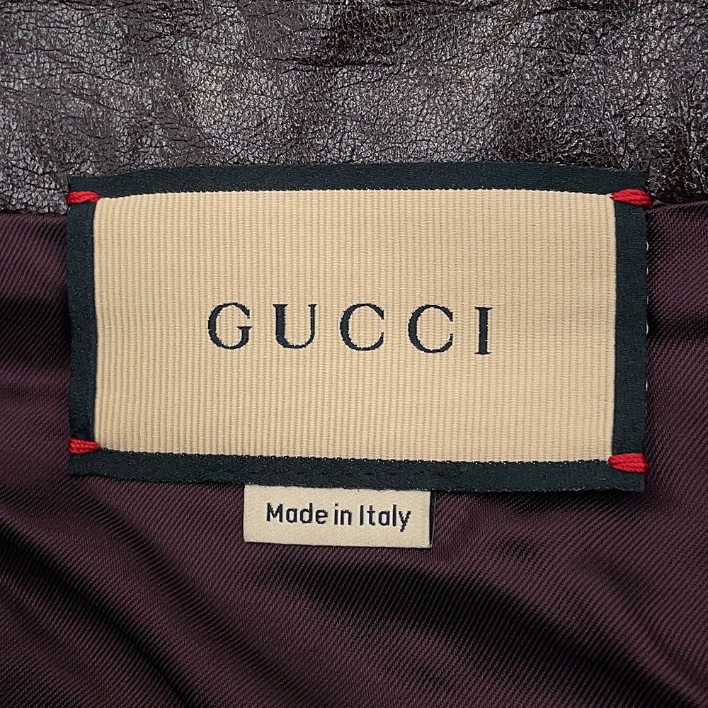 Gucci Pants Straight Leather Lambskin 46 — view 8