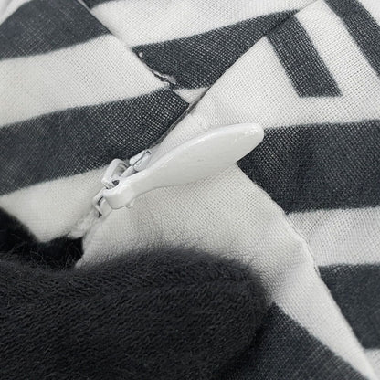 Chanel Skirt CC Logo Cotton 38 White Black — view 8
