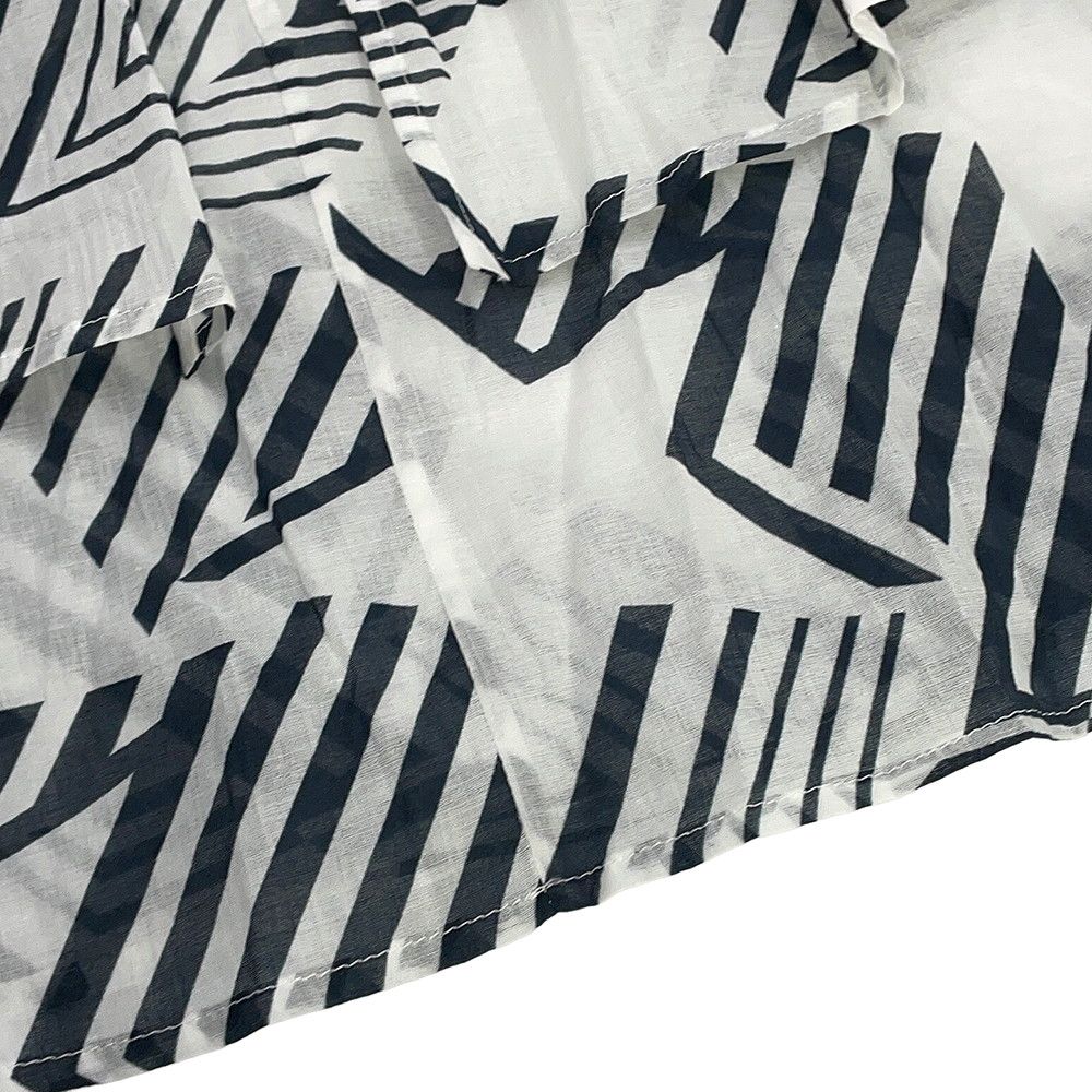 Chanel Skirt CC Logo Cotton 38 White Black — view 4