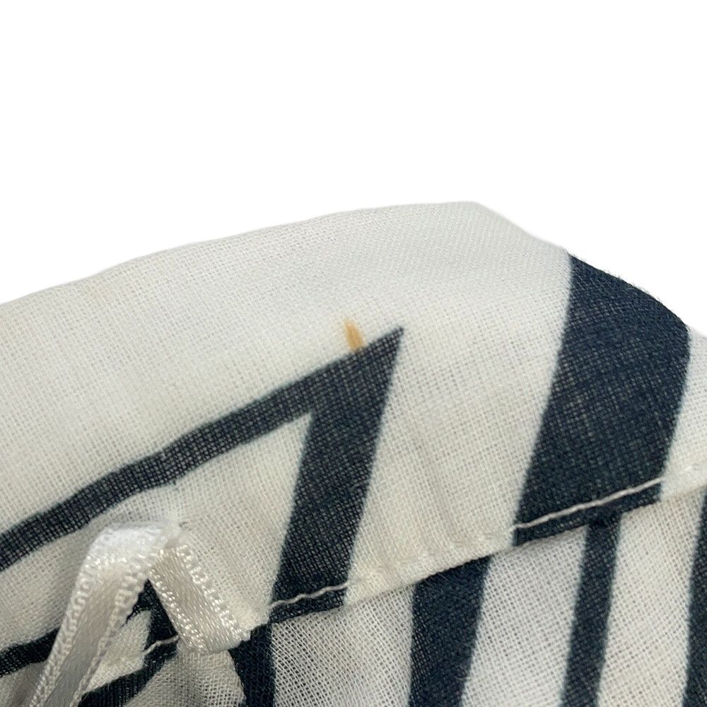 Chanel Skirt CC Logo Cotton 38 White Black — view 5