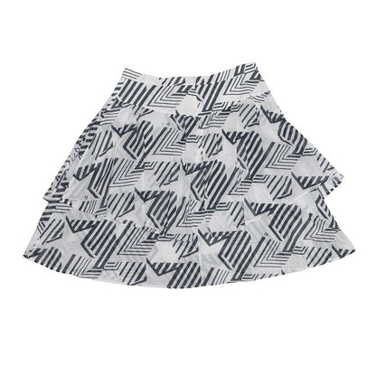 Chanel Skirt CC Logo Cotton 38 White Black — view 2