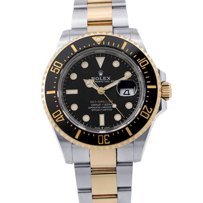 Rolex Sea Dweller SS 18k Yellow Gold Roulette Watch Black Dial
