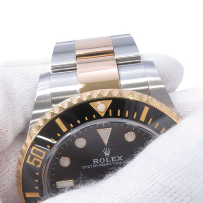 Rolex Sea Dweller SS 18k Yellow Gold Roulette Watch Black Dial — view 4