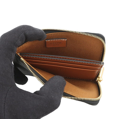 Celine Coin Case Triomphe with Card Holder Leather Purse — view 4