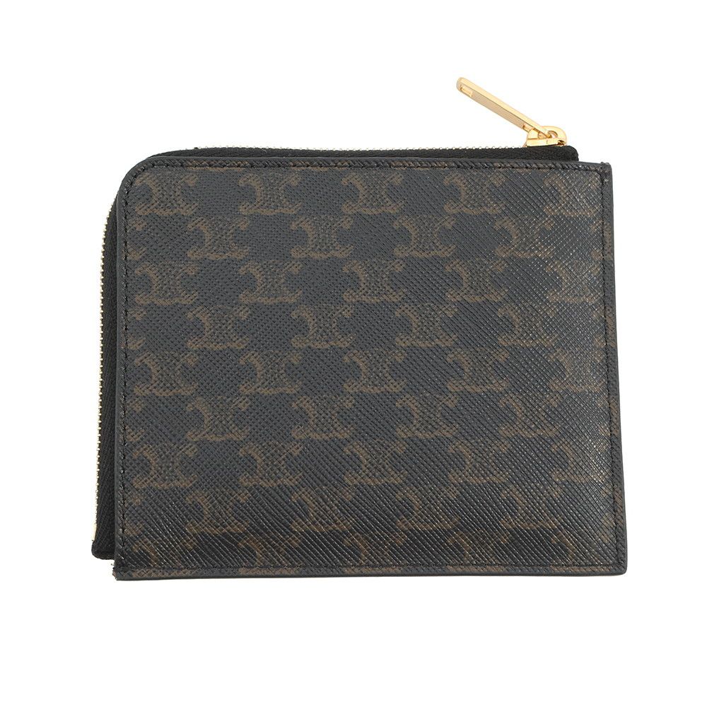 Celine Coin Case Triomphe with Card Holder Leather Purse — view 3