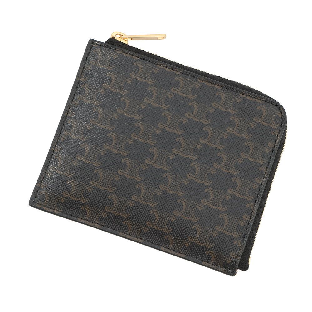 Celine Coin Case Triomphe with Card Holder Leather Purse