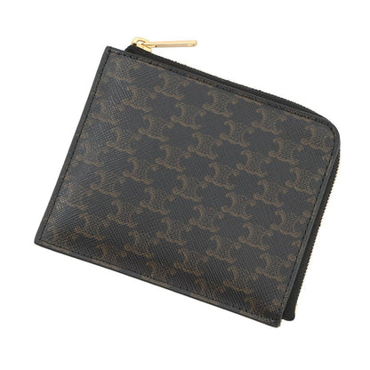 Celine Coin Case Triomphe with Card Holder Leather Purse
