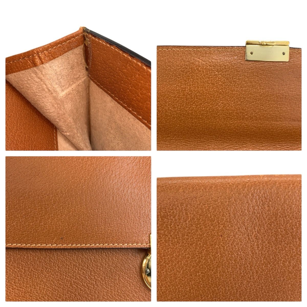 Gucci Brown Gold Leather 017 123 Clutch — view 6