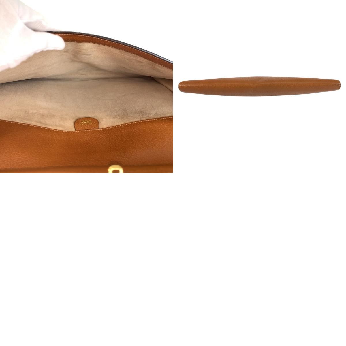 Gucci Brown Gold Leather 017 123 Clutch — view 9
