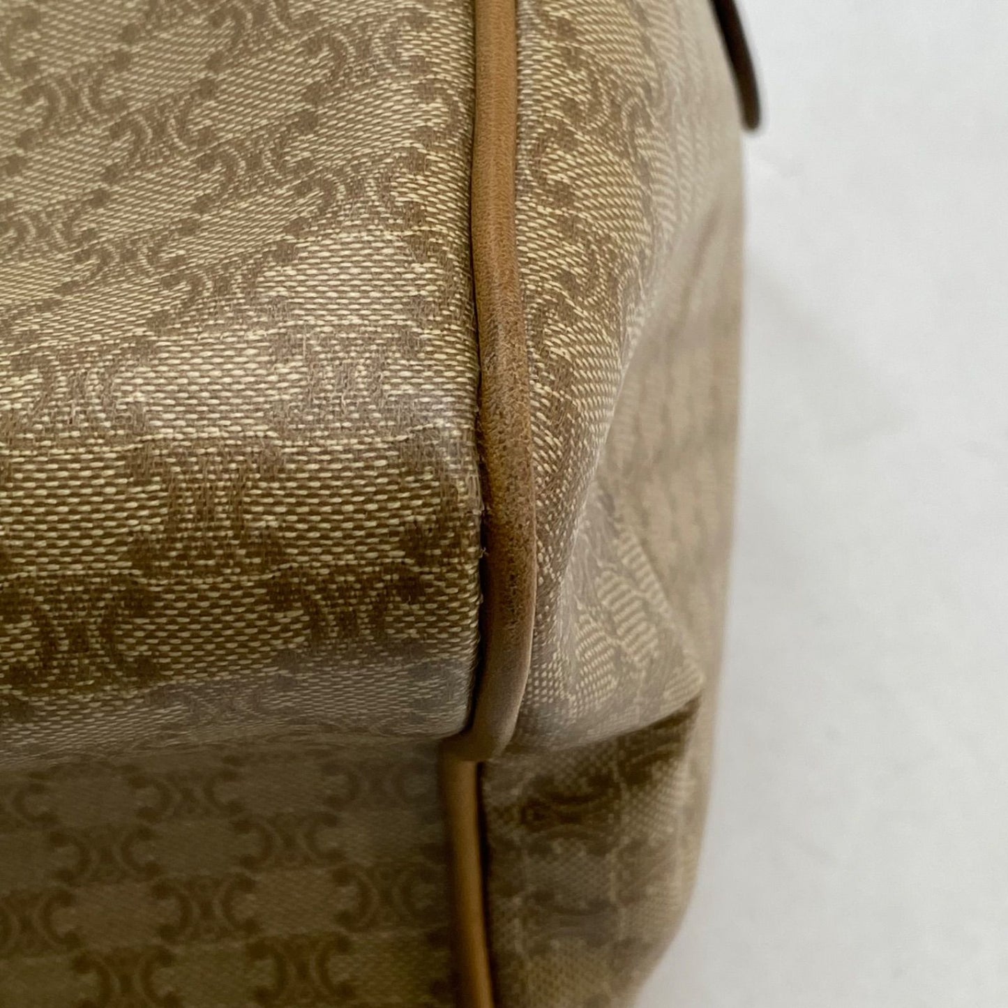 Celine Handbag Boston White Macadam Travel Business Mothers — view 9