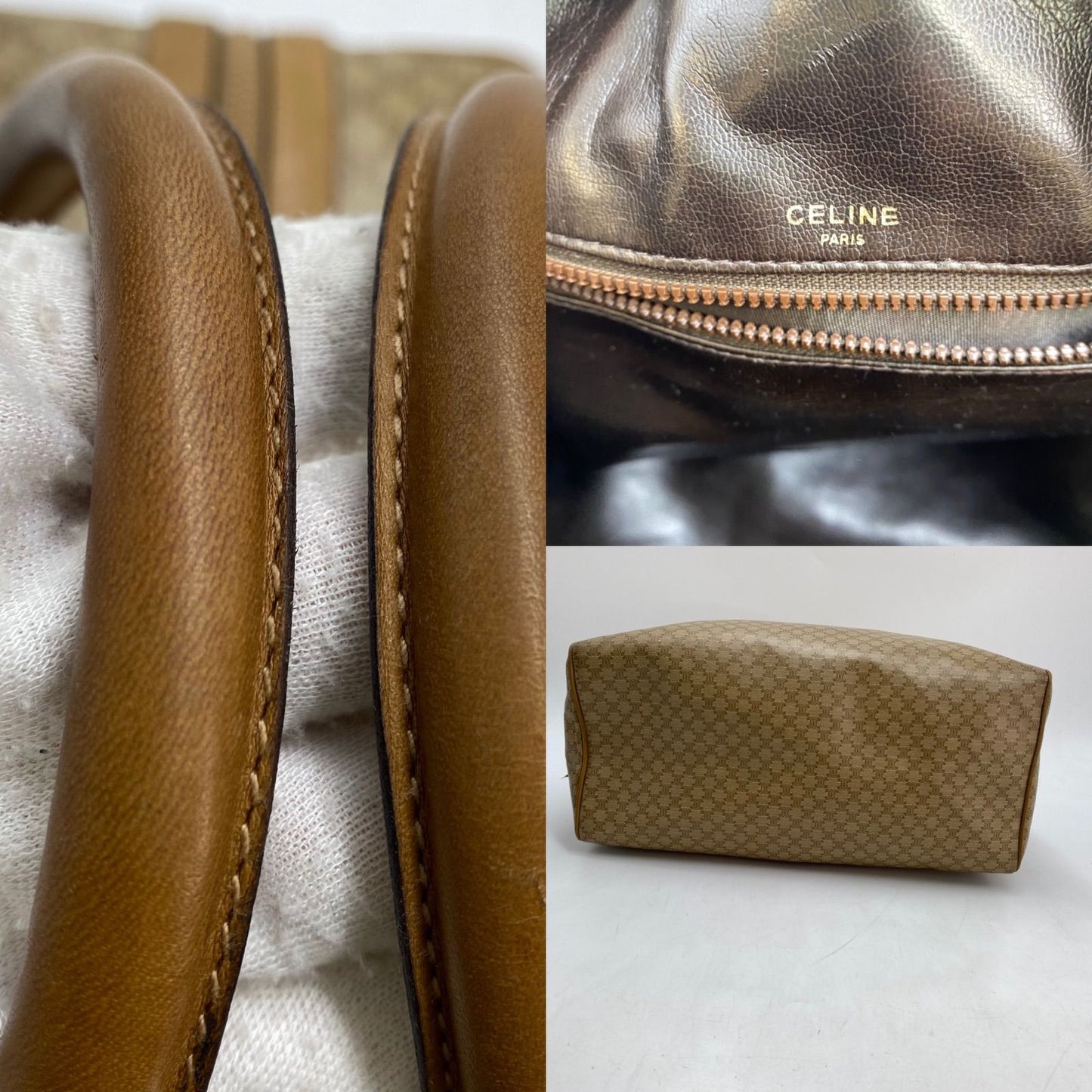 Celine Handbag Boston White Macadam Travel Business Mothers — view 4