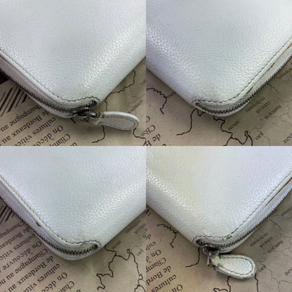 Balenciaga Wallet Leather White Round Card Billfold — view 6