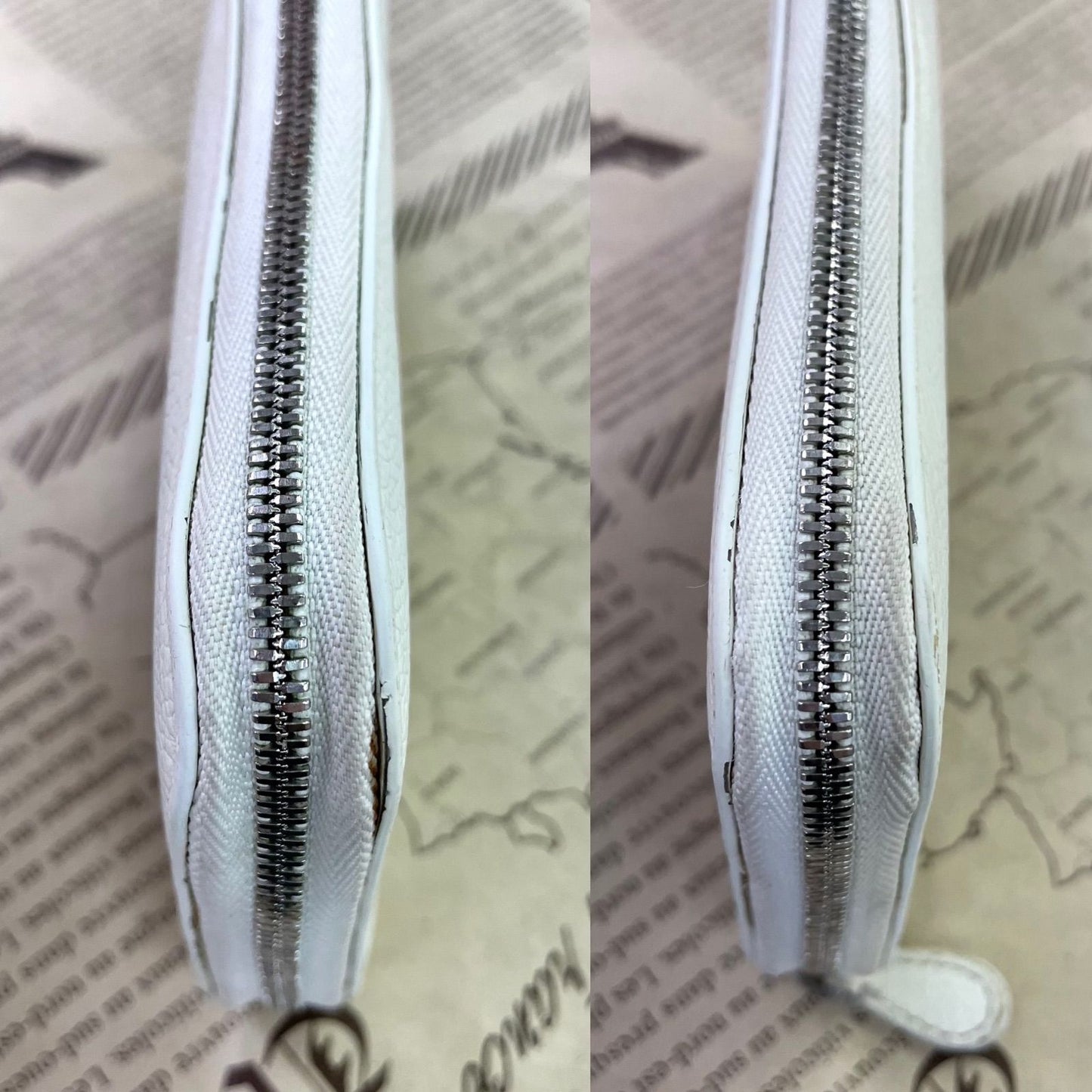 Balenciaga Wallet Leather White Round Card Billfold — view 5