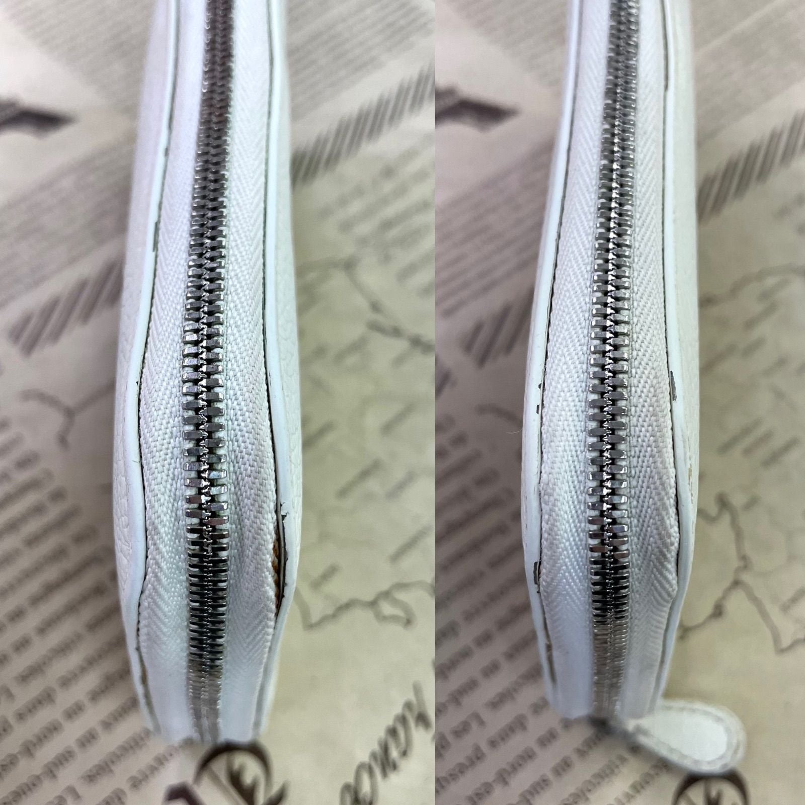 Balenciaga Wallet Leather White Round Card Billfold — view 5