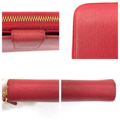Prada Saffiano Pink Gold Leather Wallet — view 8