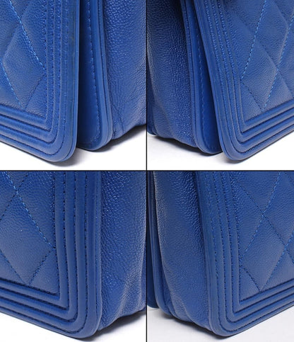 Chanel Chain Shoulder Bag Wallet Gold Caviar Leather Bow Quilted — view 5