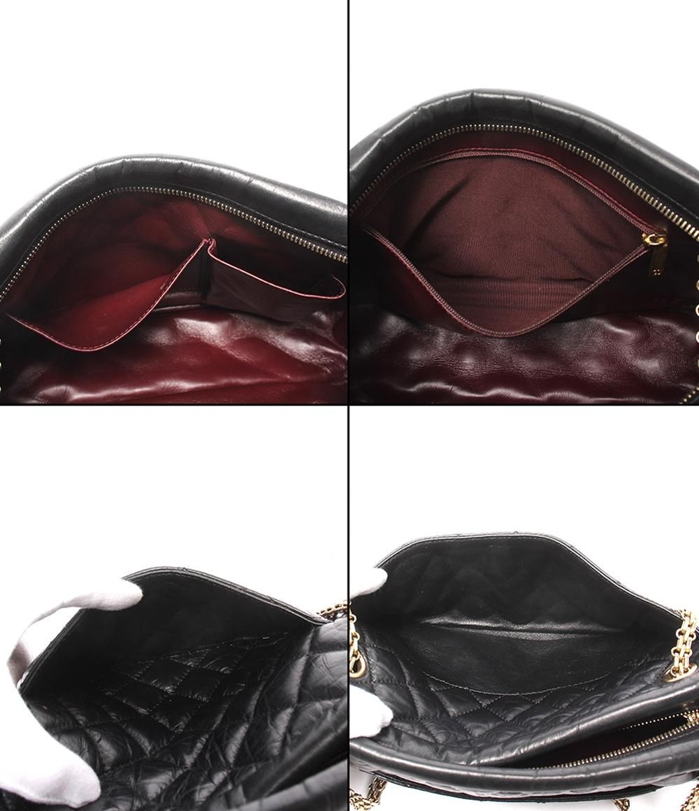 Chanel Chain Shoulder Bag Gold Calfskin Quilted — view 6