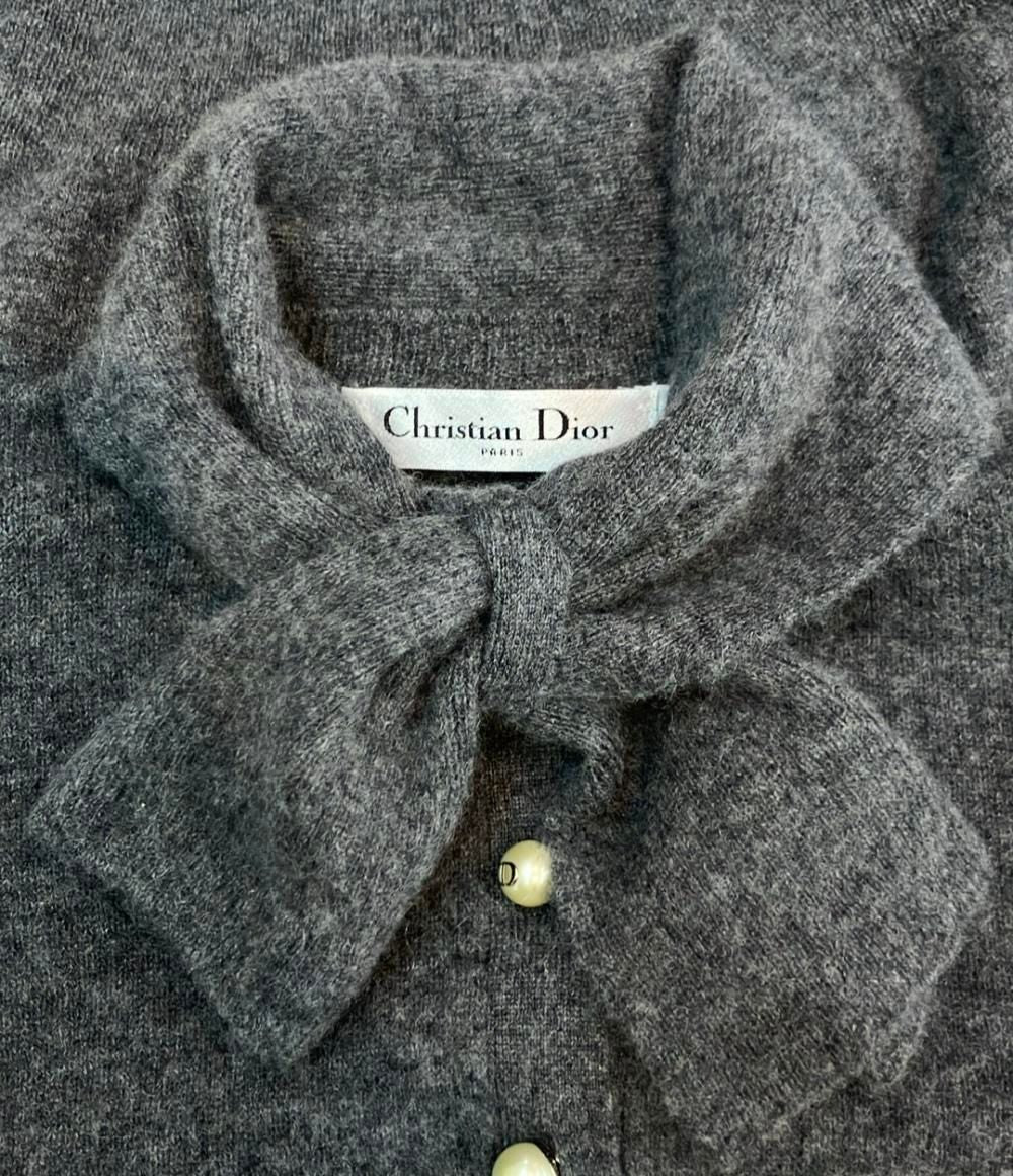 Dior Long Sleeve Knit Cashmere 100% Pearl Button Sweater — view 9