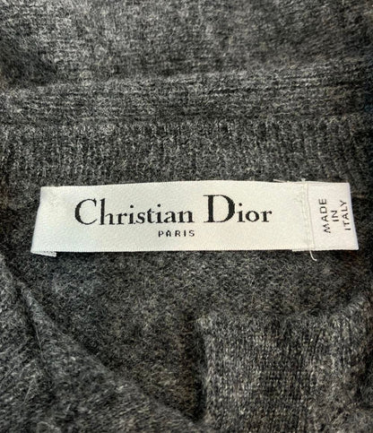 Dior Long Sleeve Knit Cashmere 100% Pearl Button Sweater — view 3