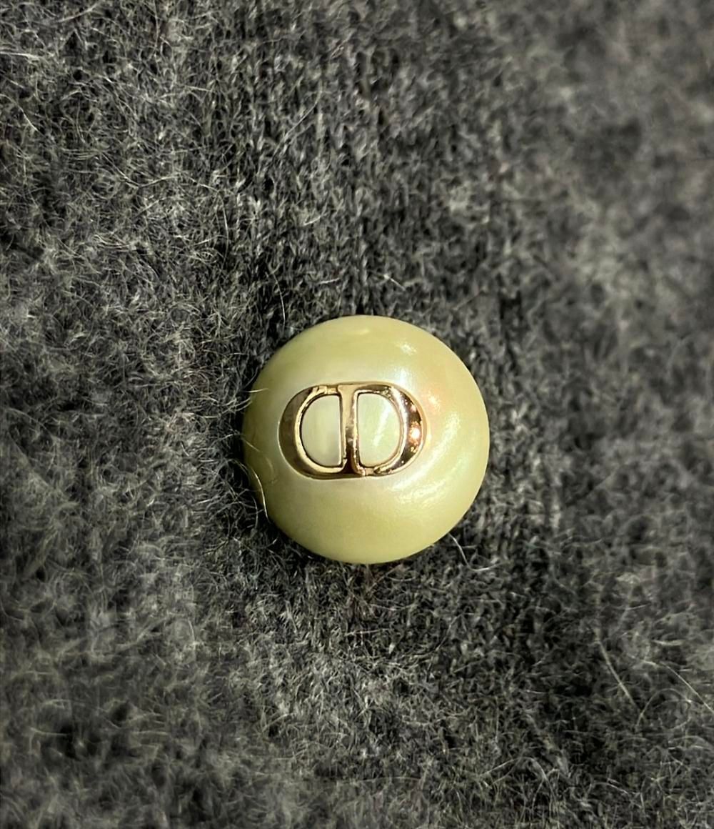 Dior Long Sleeve Knit Cashmere 100% Pearl Button Sweater — view 7
