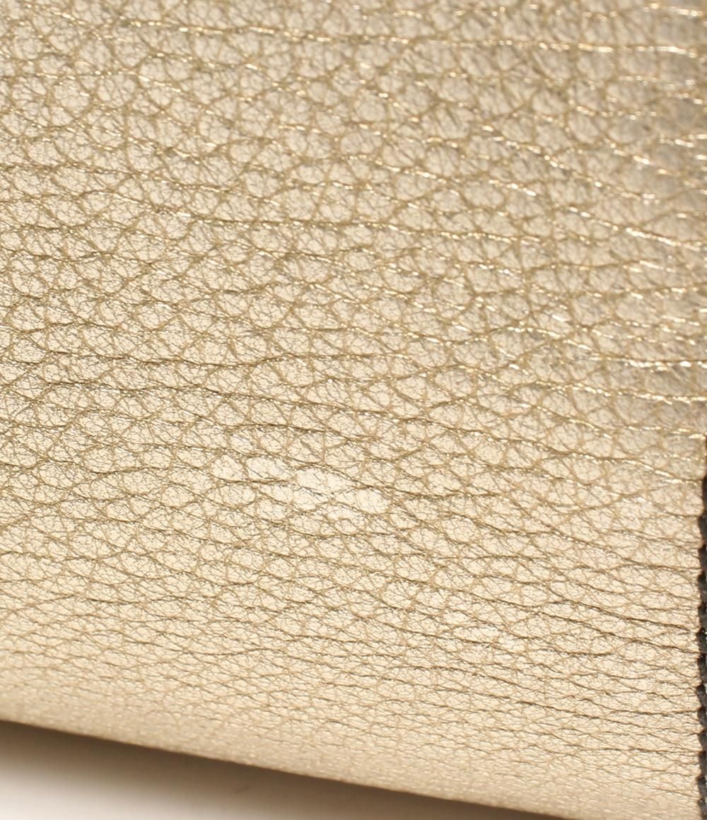 Bottega Veneta 2-Way Shoulder Bag Crossbody Gold Side Intrecciato — view 8
