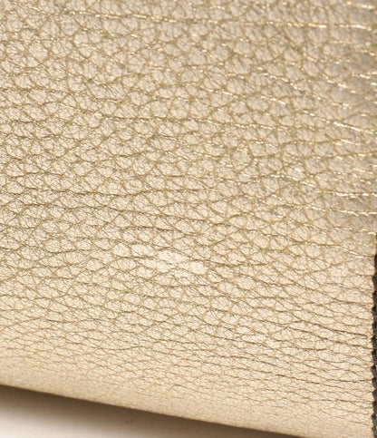 Bottega Veneta 2-Way Shoulder Bag Crossbody Gold Side Intrecciato — view 8