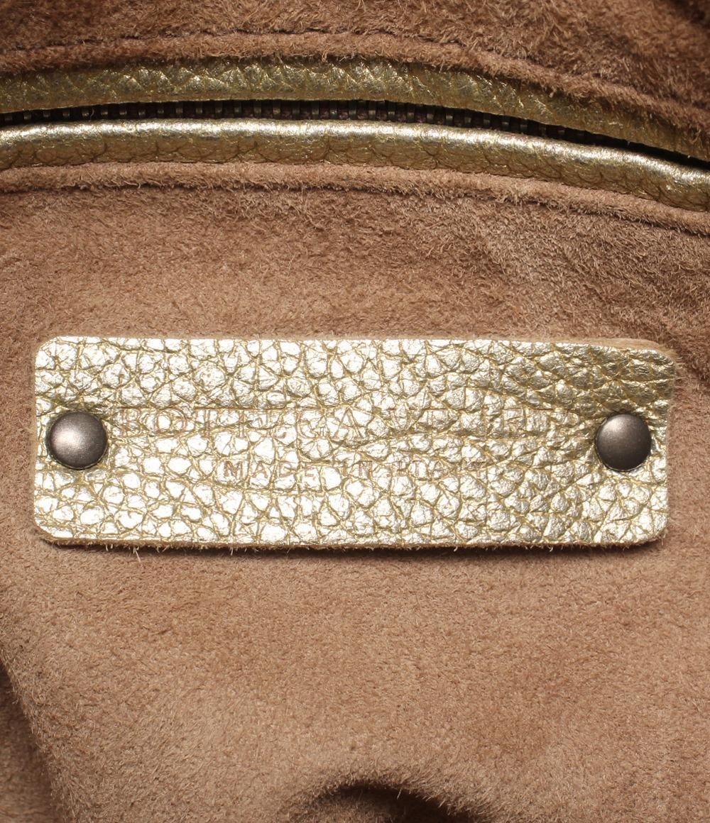 Bottega Veneta 2-Way Shoulder Bag Crossbody Gold Side Intrecciato — view 6