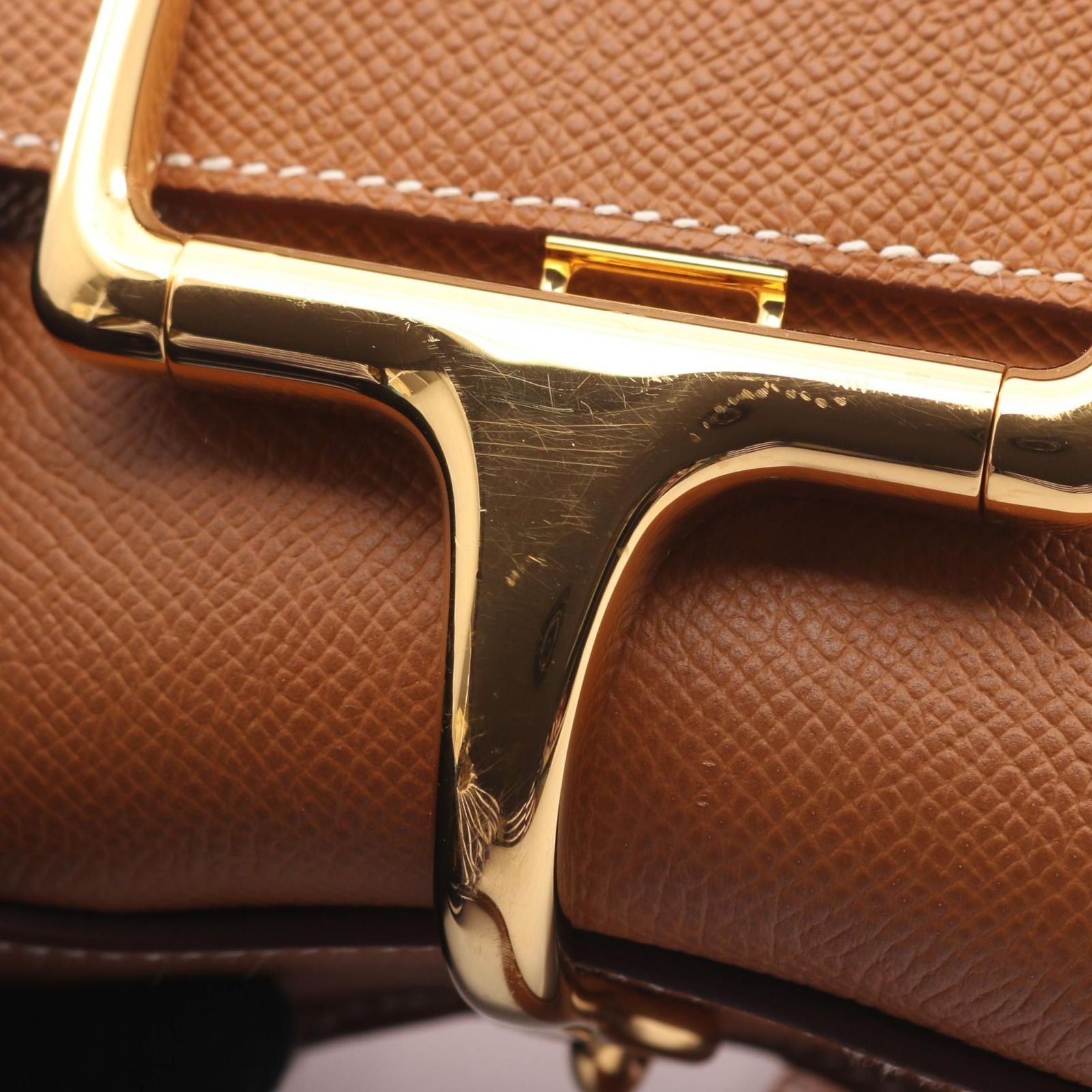 Hermes Shoulder Bag Della Cavalleria Mini Gold Leather — view 8