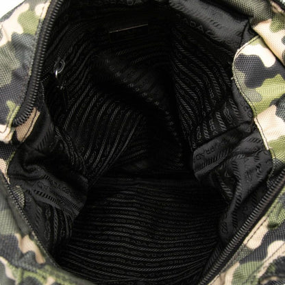 Prada Camouflage Pattern Tote Shoulder Bag 2-Way Green Canvas — view 4