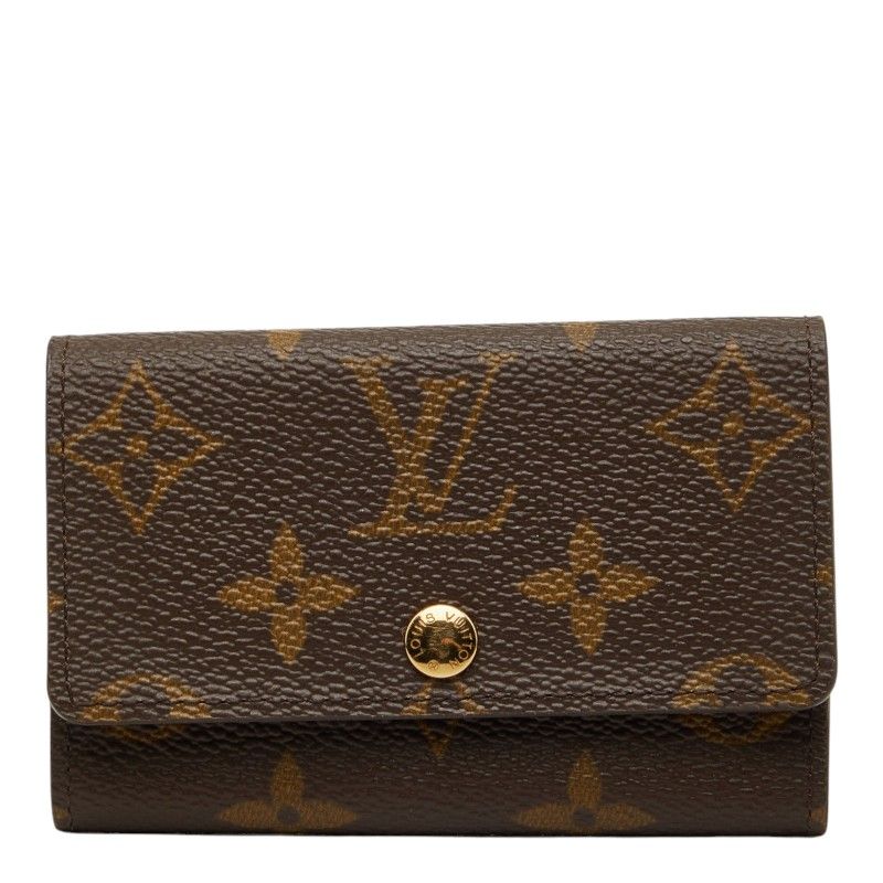 Louis Vuitton Monogram Multicles 6 Key Case 6 Brown Leather 1- Key Holder