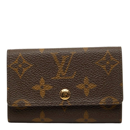 Louis Vuitton Monogram Multicles 6 Key Case 6 Brown Leather 1- Key Holder