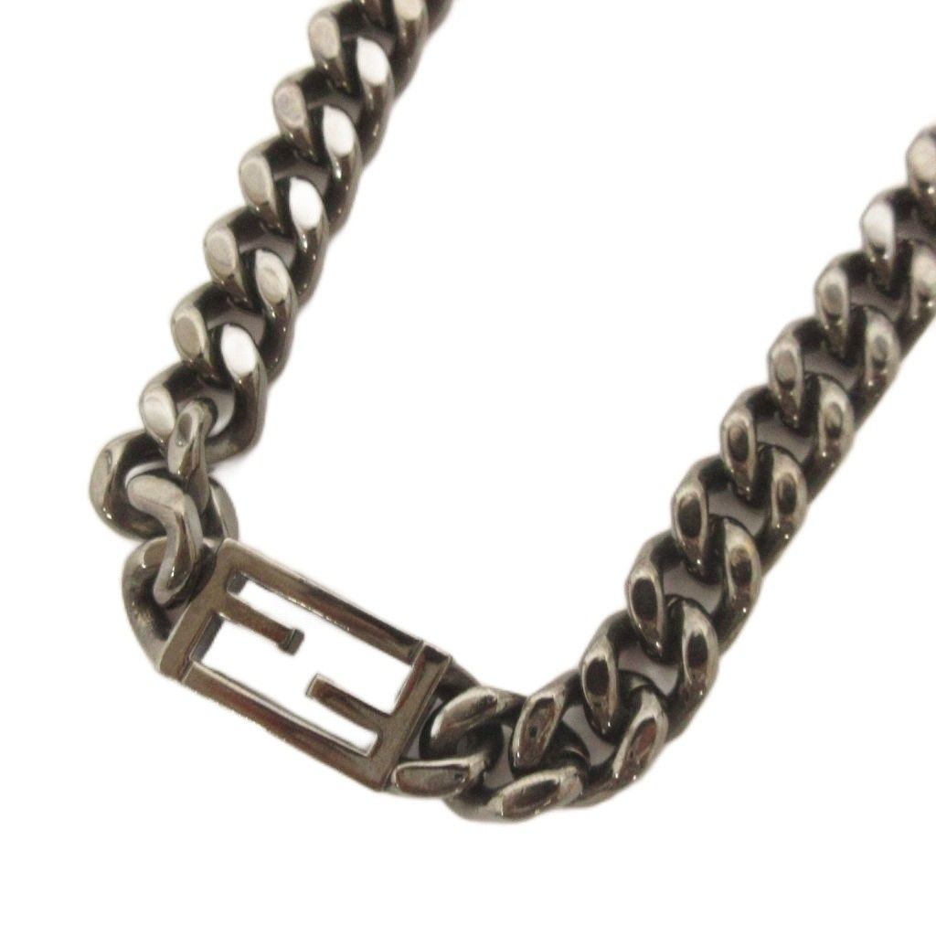 Fendi Baguette Necklace Chain Black