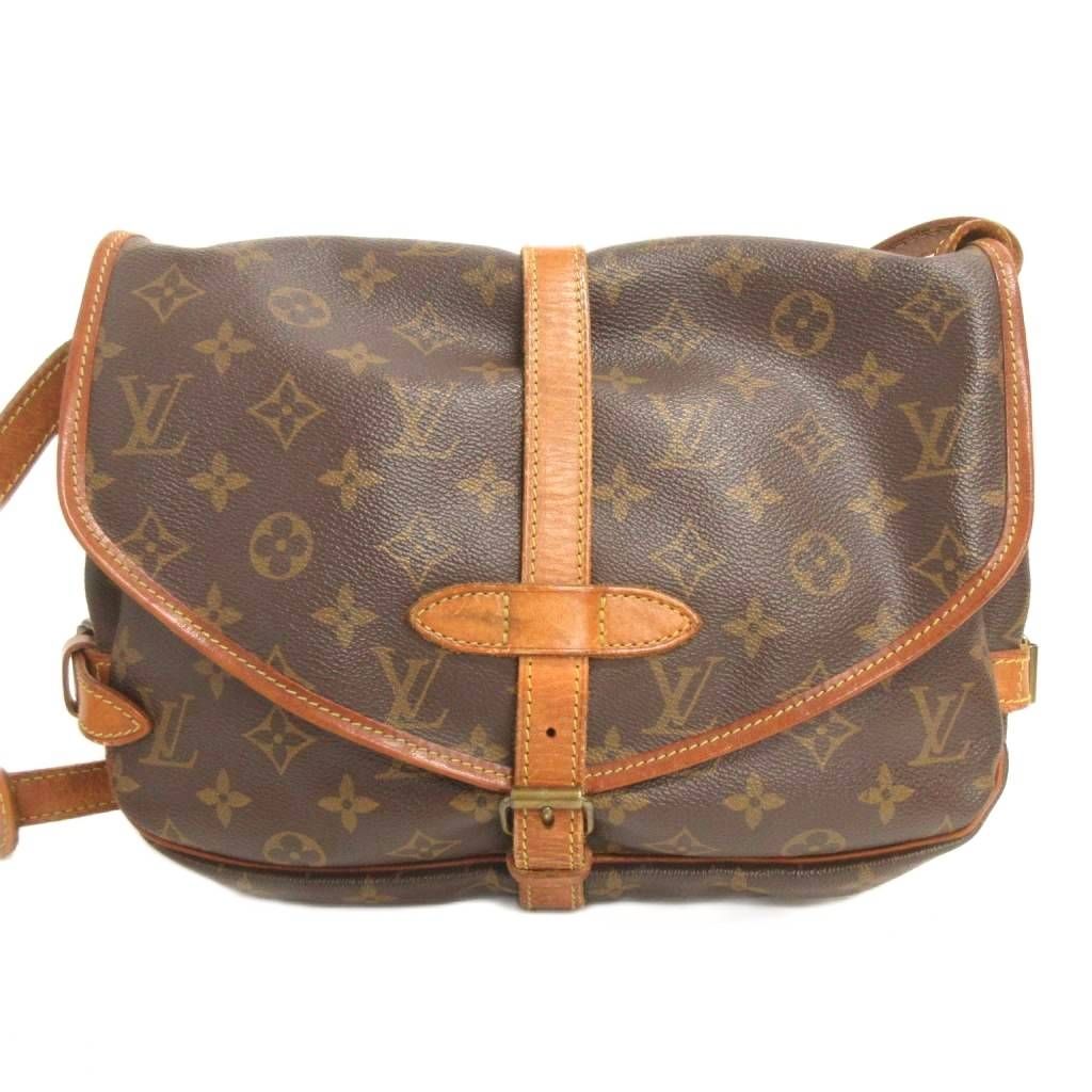 Louis Vuitton Saumur 30 Monogram Shoulder Bag Crossbody Brown — view 3