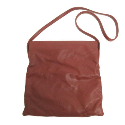 Loewe Anagram Shoulder Bag Crossbody Leather Wine Red