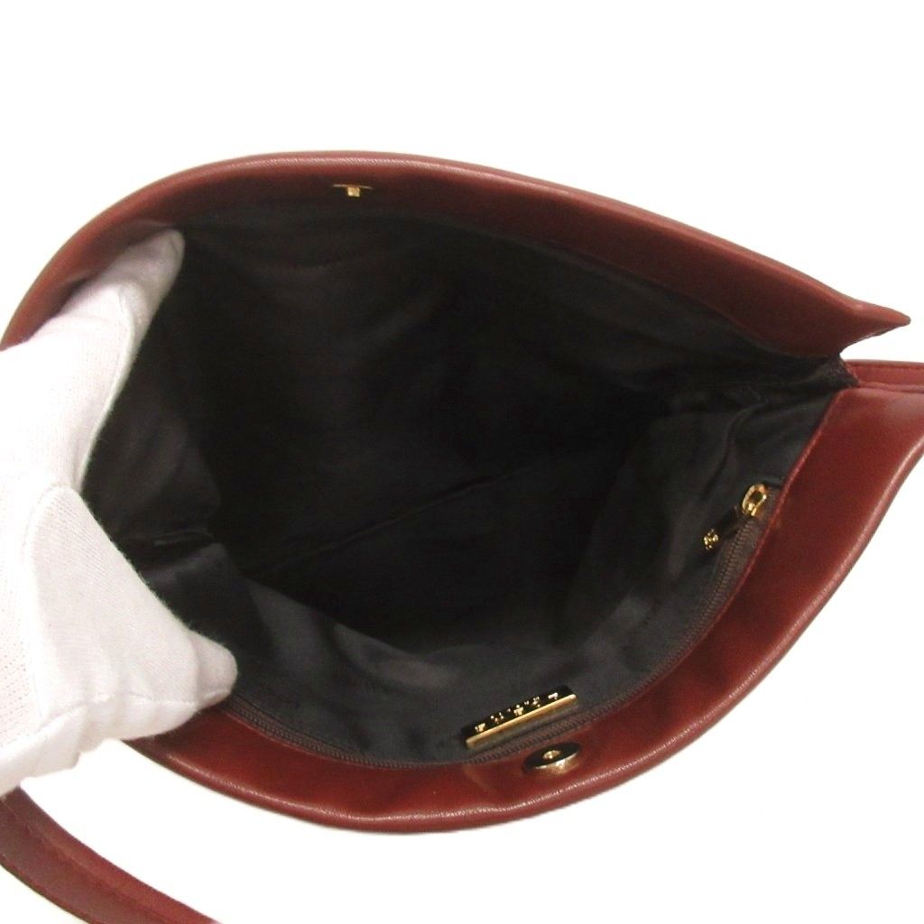 Loewe Anagram Shoulder Bag Crossbody Leather Wine Red — view 6