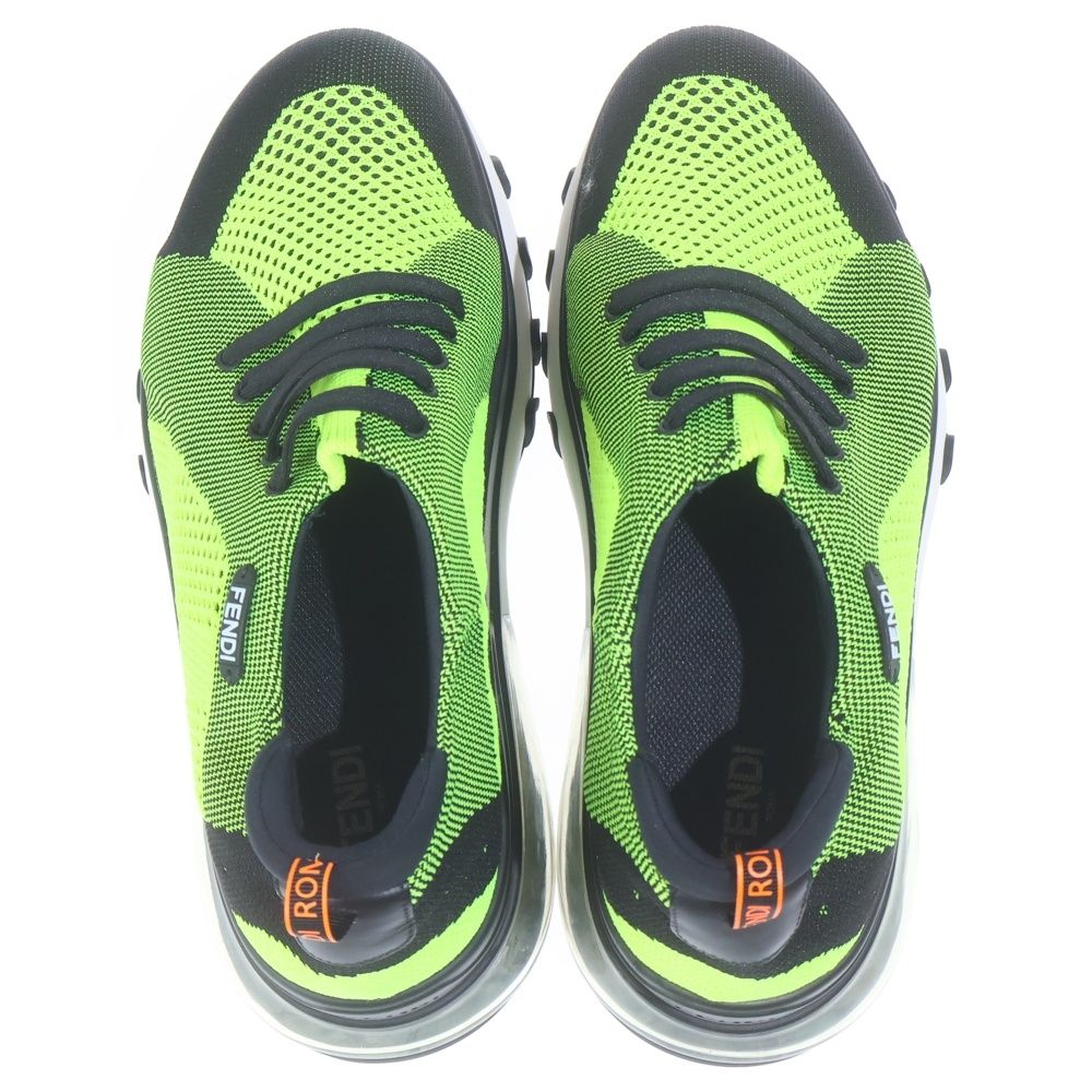 Fendi Lace Up Sneakers Shoes Low Cut Yellow — view 4