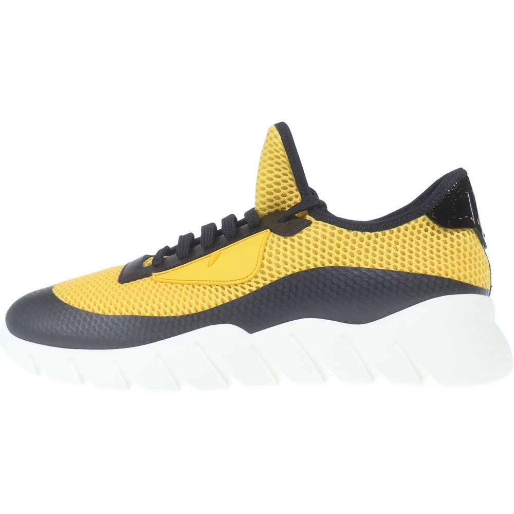 Fendi Mesh Sneakers Black Yellow