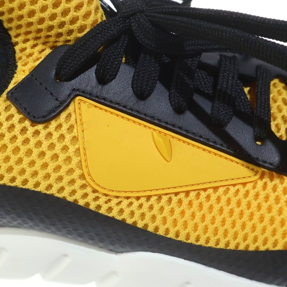 Fendi Mesh Sneakers Black Yellow — view 6