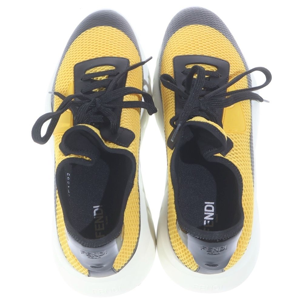 Fendi Mesh Sneakers Black Yellow — view 4