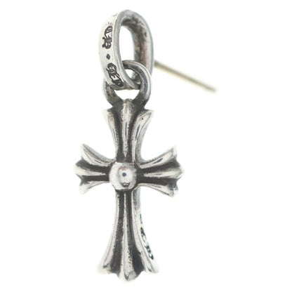 Chrome Hearts Bby Pprchn Baby Fat Cross Drop Earrings Silver