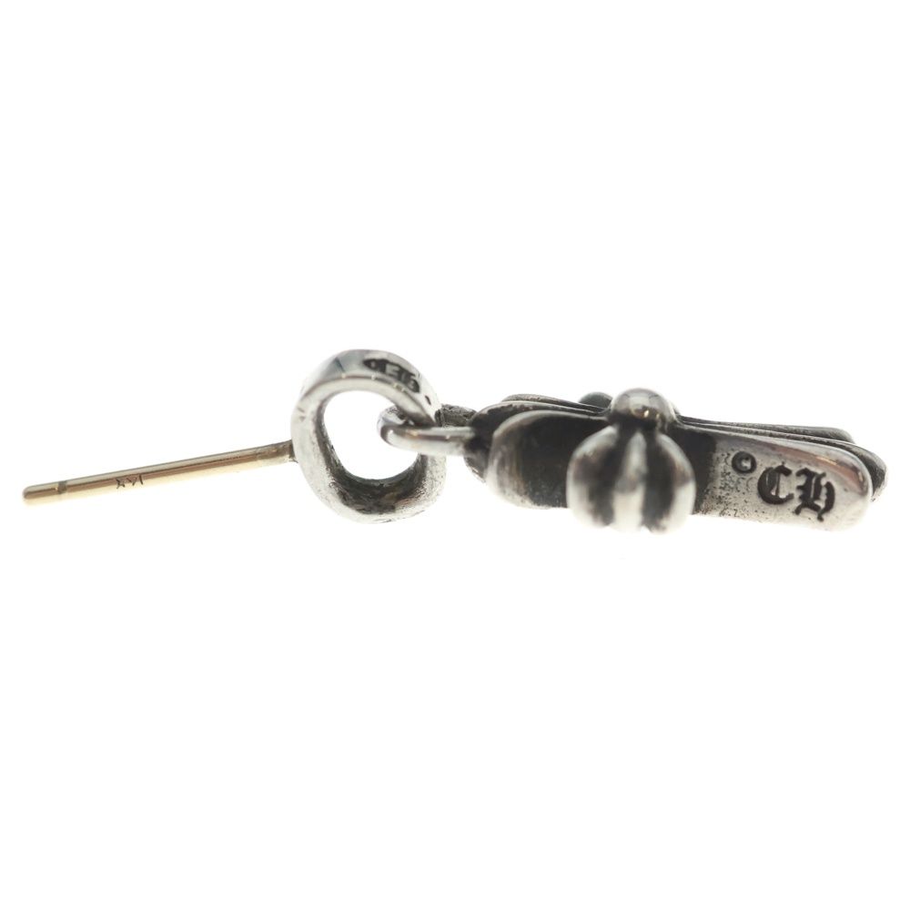Chrome Hearts Bby Pprchn Baby Fat Cross Drop Earrings Silver — view 4