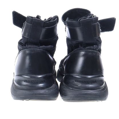 Dior Homme Oblique Crease Up High Cut Short Combat Boots Shoes Black — view 3