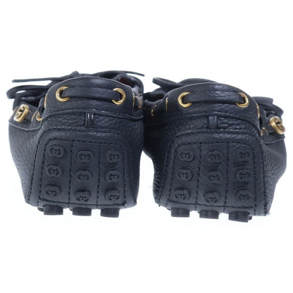 Gucci Driver Loafers Interlocking Moccasins Black — view 3