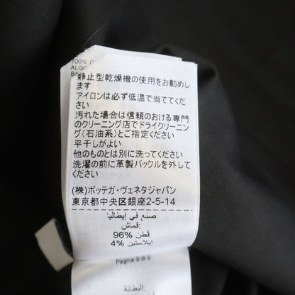 Bottega Veneta Long Coat Triangle Bagle Black Cotton — view 8