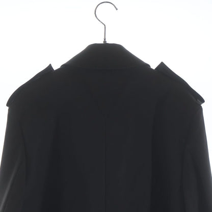 Bottega Veneta Long Coat Triangle Bagle Black Cotton — view 4