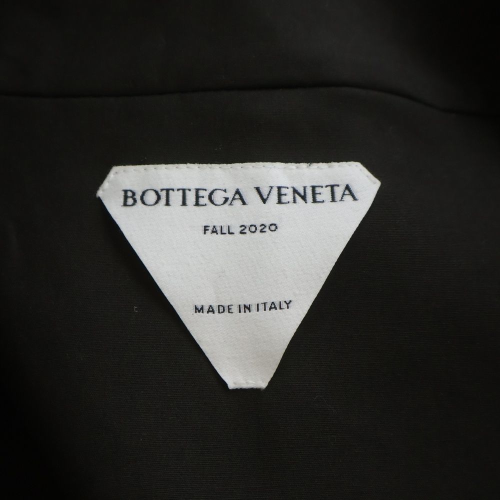 Bottega Veneta Long Coat Triangle Bagle Black Cotton — view 6