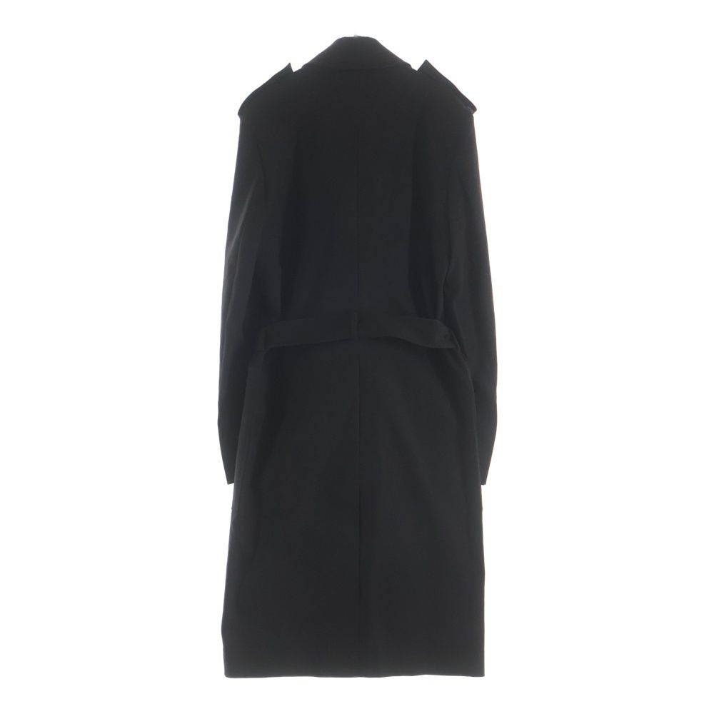 Bottega Veneta Long Coat Triangle Bagle Black Cotton — view 2